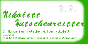 nikolett hutschenreitter business card